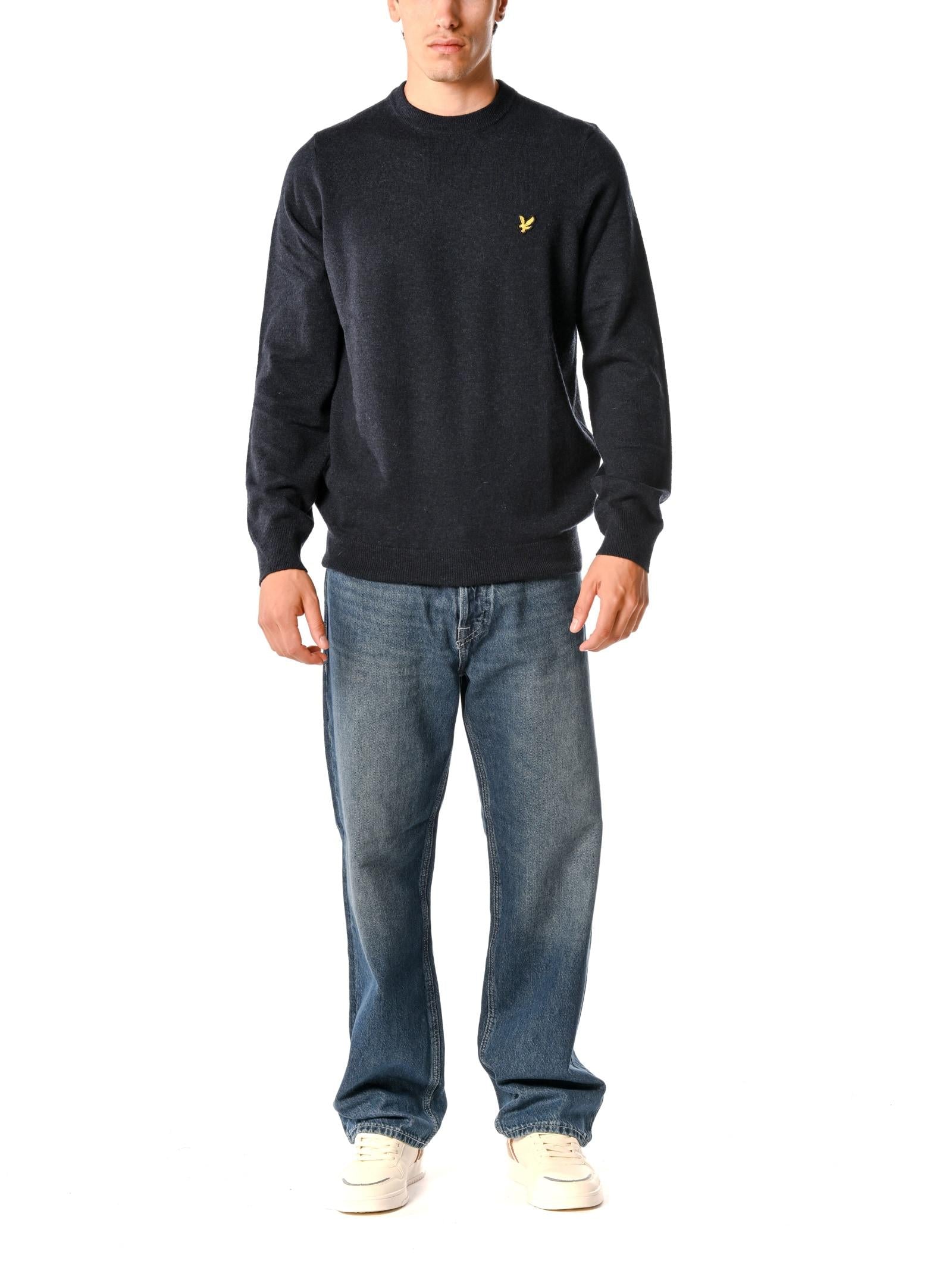 Maglia Lyle & Scott Blu misto lana KN2114VC DARK NAVY LYLE & SCOTT 