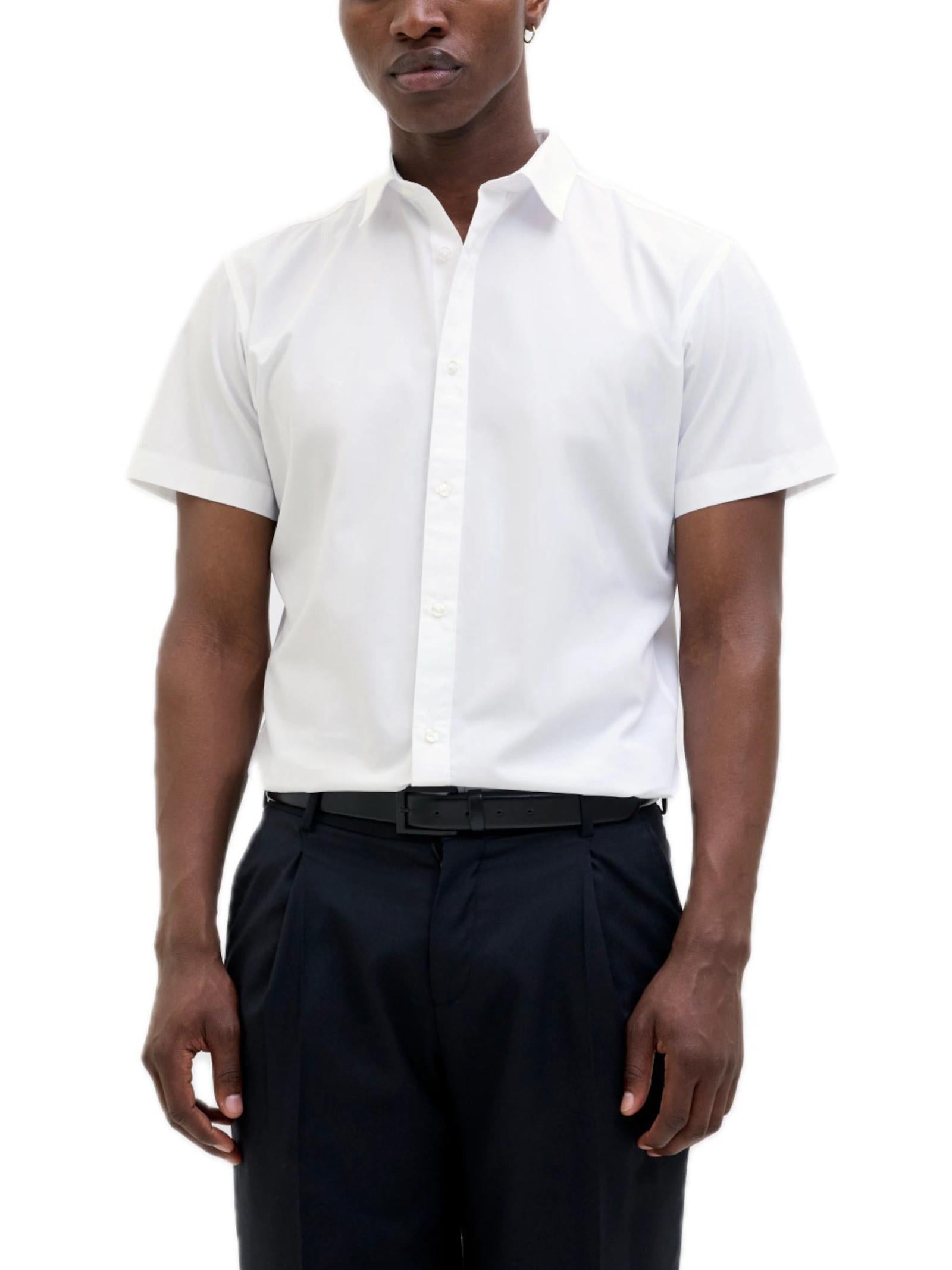 Camicia Jack & Jones Bianco Joe manica corta 12195062 /White JACK & JONES 