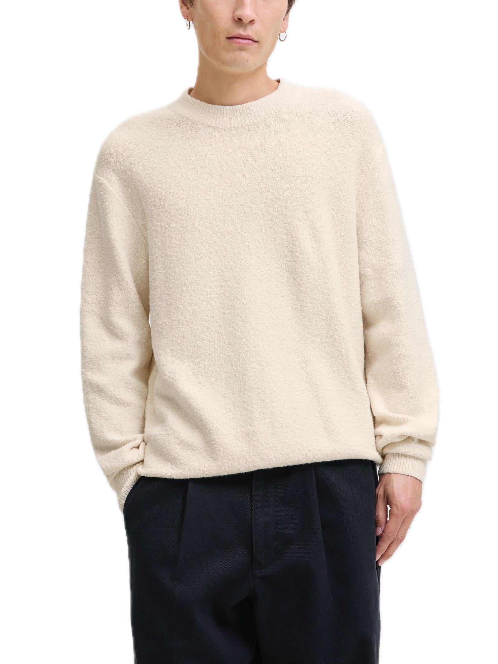 Maglia Jack & Jones Spence Panna girocollo 12279254 /Sea Salt JACK & JONES 