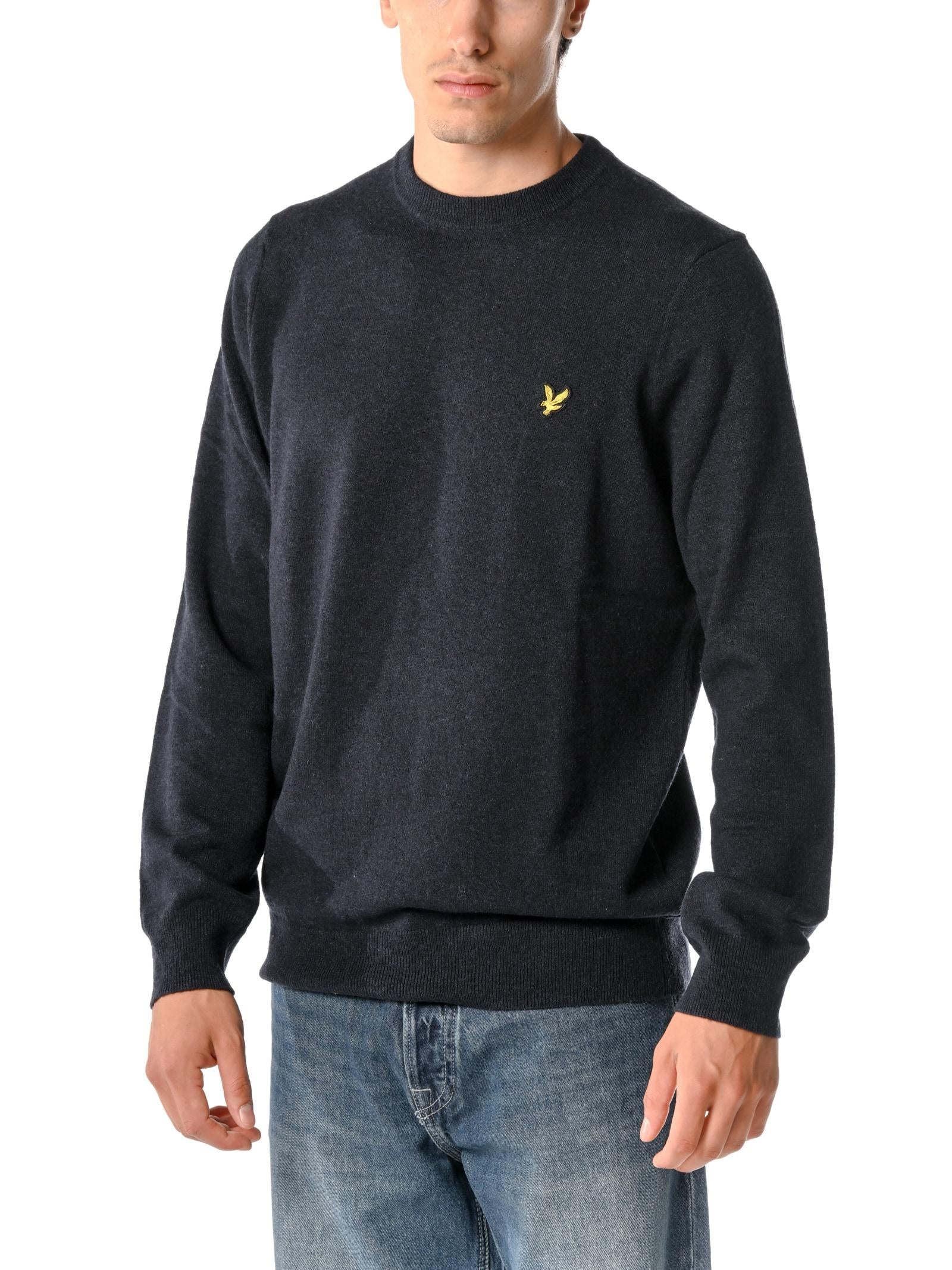 Maglia Lyle & Scott Blu misto lana KN2114VC DARK NAVY LYLE & SCOTT 