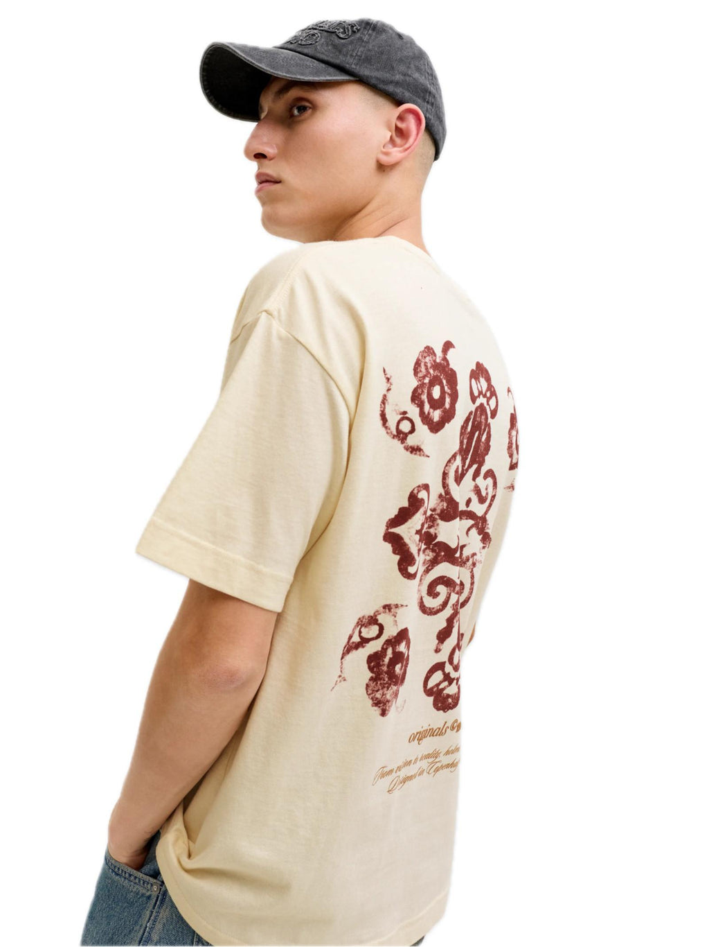 T-shirt Jack & Jones Panna Graphic stampa 12290892 /Antique White JACK & JONES 