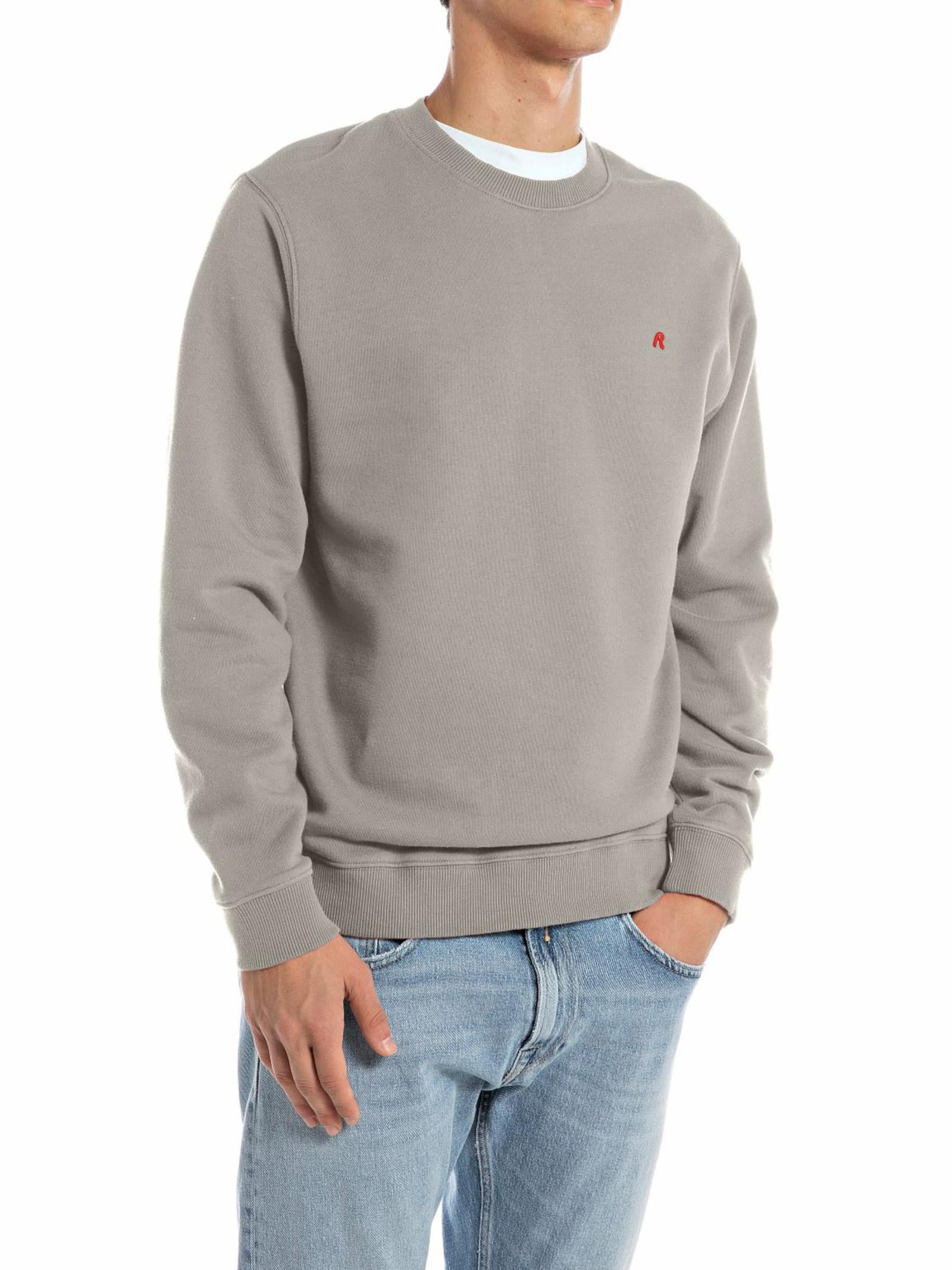 Felpa Replay Grigio logo piccolo M3106 589 REPLAY 