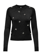 Maglia Only Venice Nero con strass 15364656 /Black ONLY 
