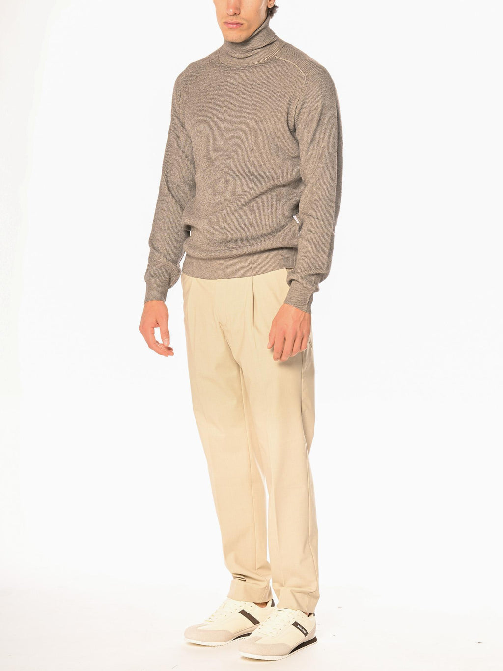 Maglia Seinse Fango dolcevita costa melange MI3072 FANGO SEINSE 