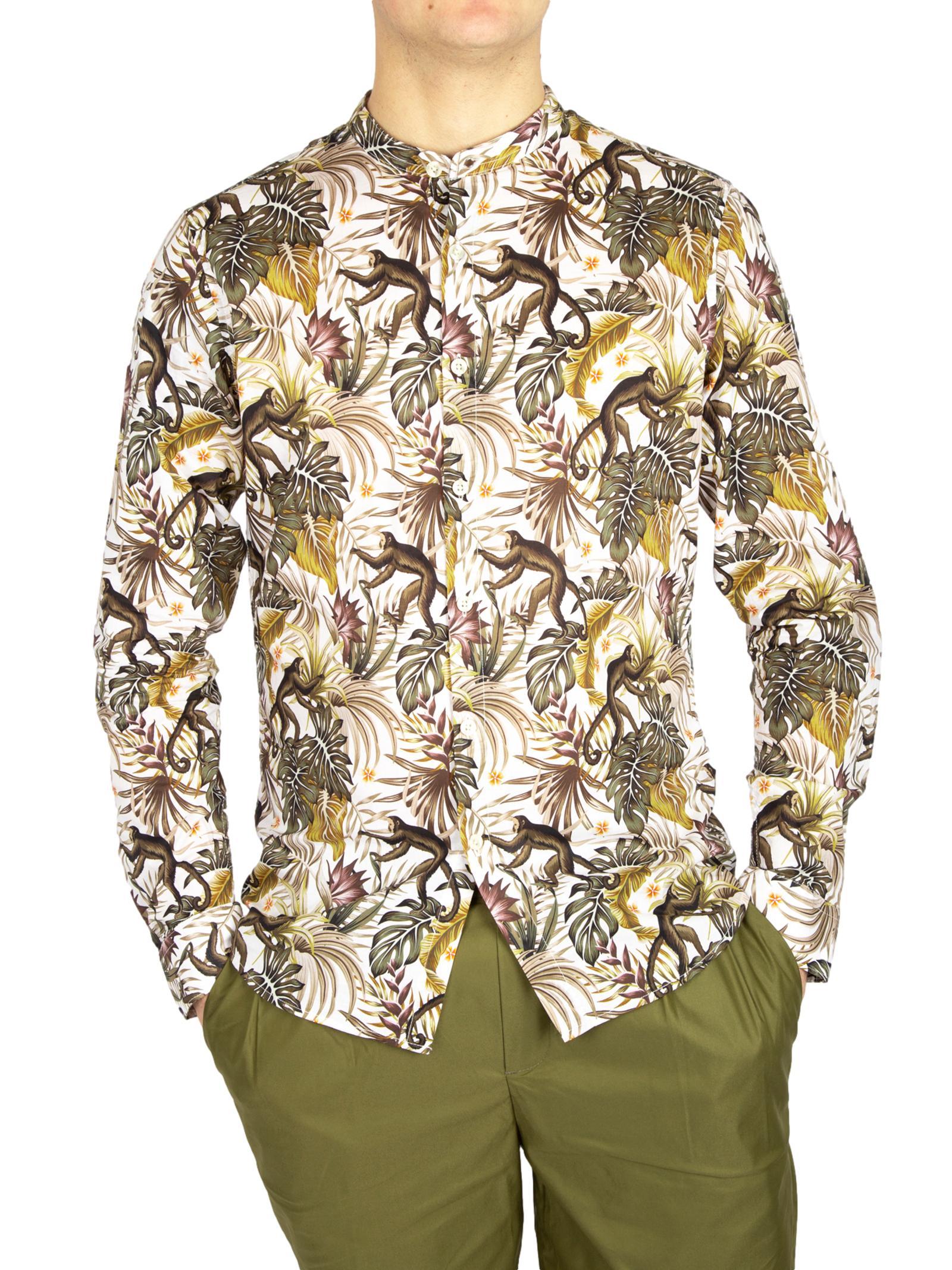Camicia Gianni Lupo coreana floreale GL7813S WHITE GIANNI LUPO 