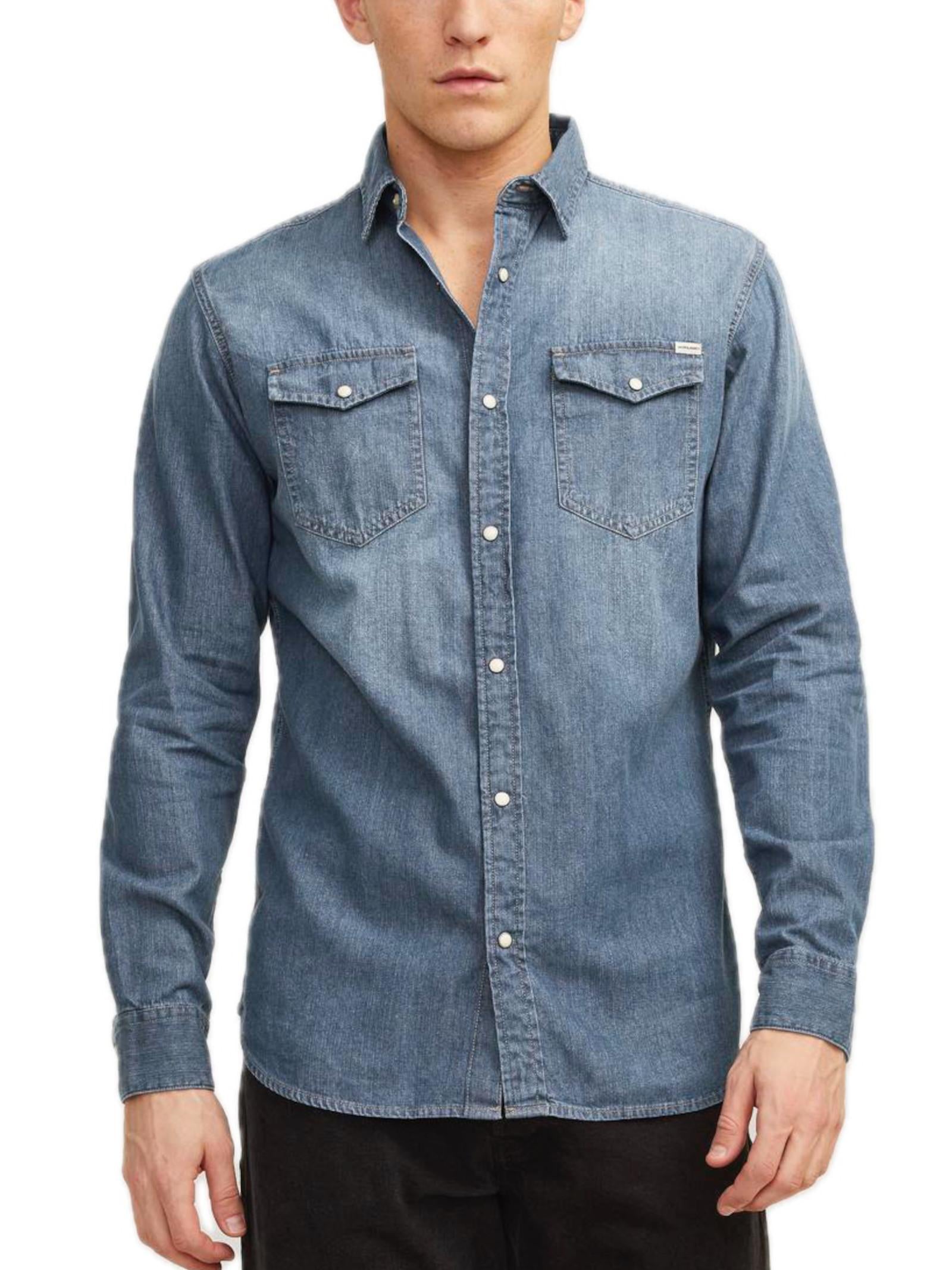 Camicia Jack & Jones Seridan Medium Blue Denim 12138115 /Medium Blue Denim JACK & JONES 