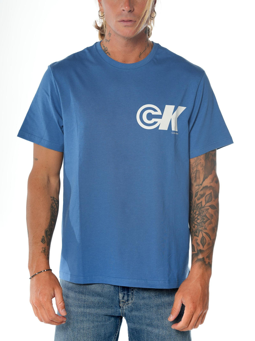 T-shirt Calvin Klein Azzurro Sport Logo LV04RC835G WRB CALVIN KLEIN 