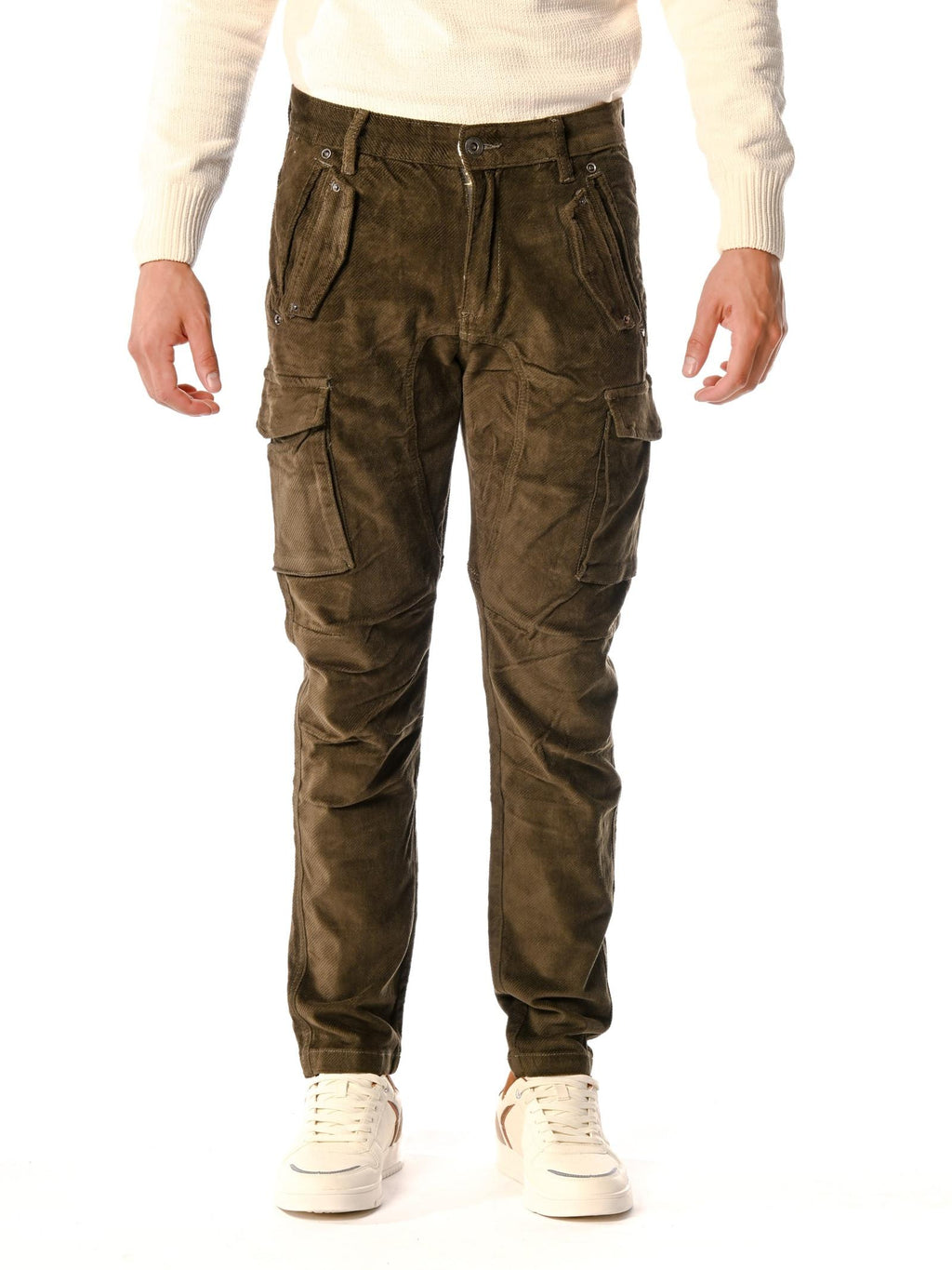 Pantalone Gianni Lupo Verde cargo fustagno GL2528YH VERDE GIANNI LUPO 