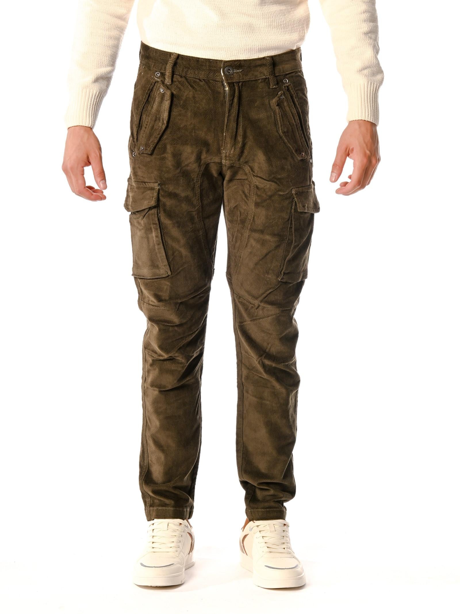 Pantalone Gianni Lupo Verde cargo fustagno GL2528YH VERDE GIANNI LUPO 