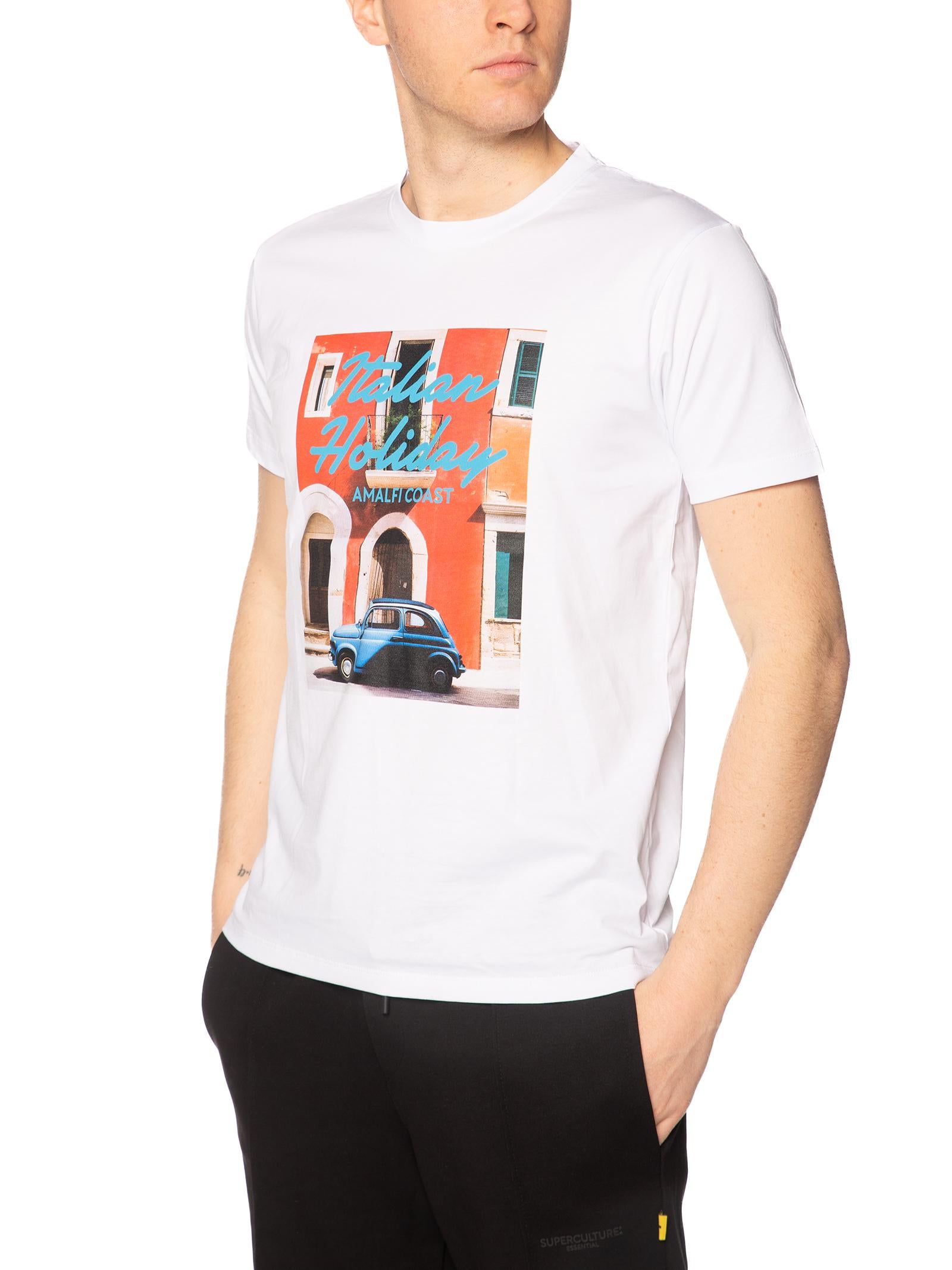 T-shirt Superculture Bianco italian holiday A1811 BIANCO SUPERCULTURE 