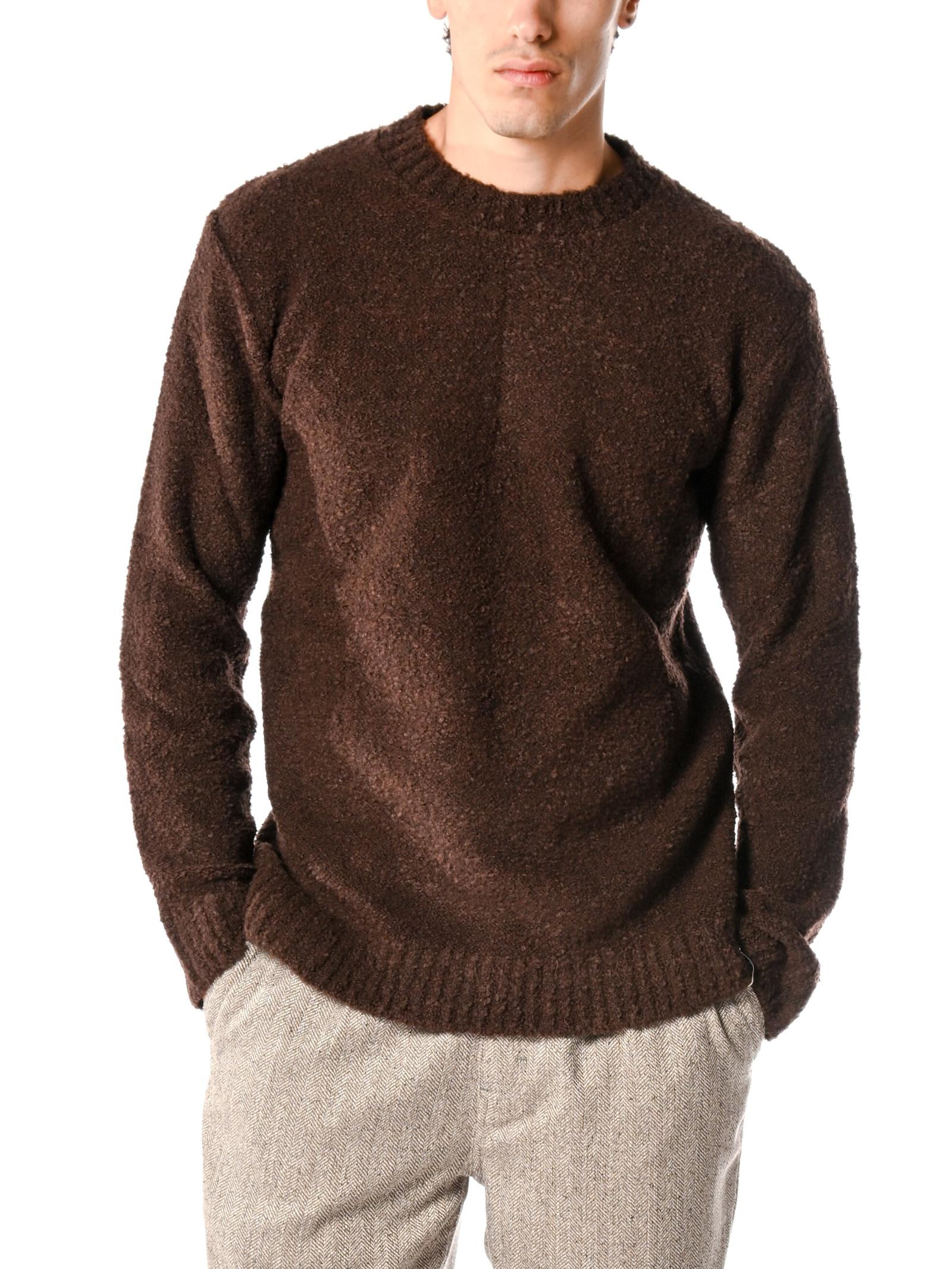 Maglia Block Eleven Marrone in bouclè 13BITETTO MORO BLOCK ELEVEN 