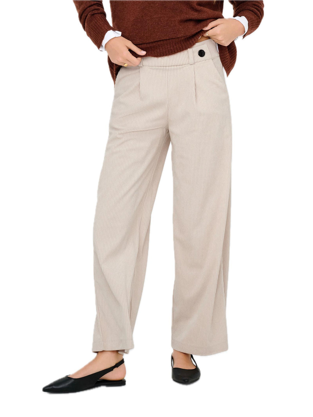 Pantalone Jacqueline De Yong Geggo Beige a coste 15357186 /Pumice Stone JDY 