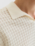Polo Jack & Jones Panna Tucket collo aperto 12291422 /Sea Salt JACK & JONES 