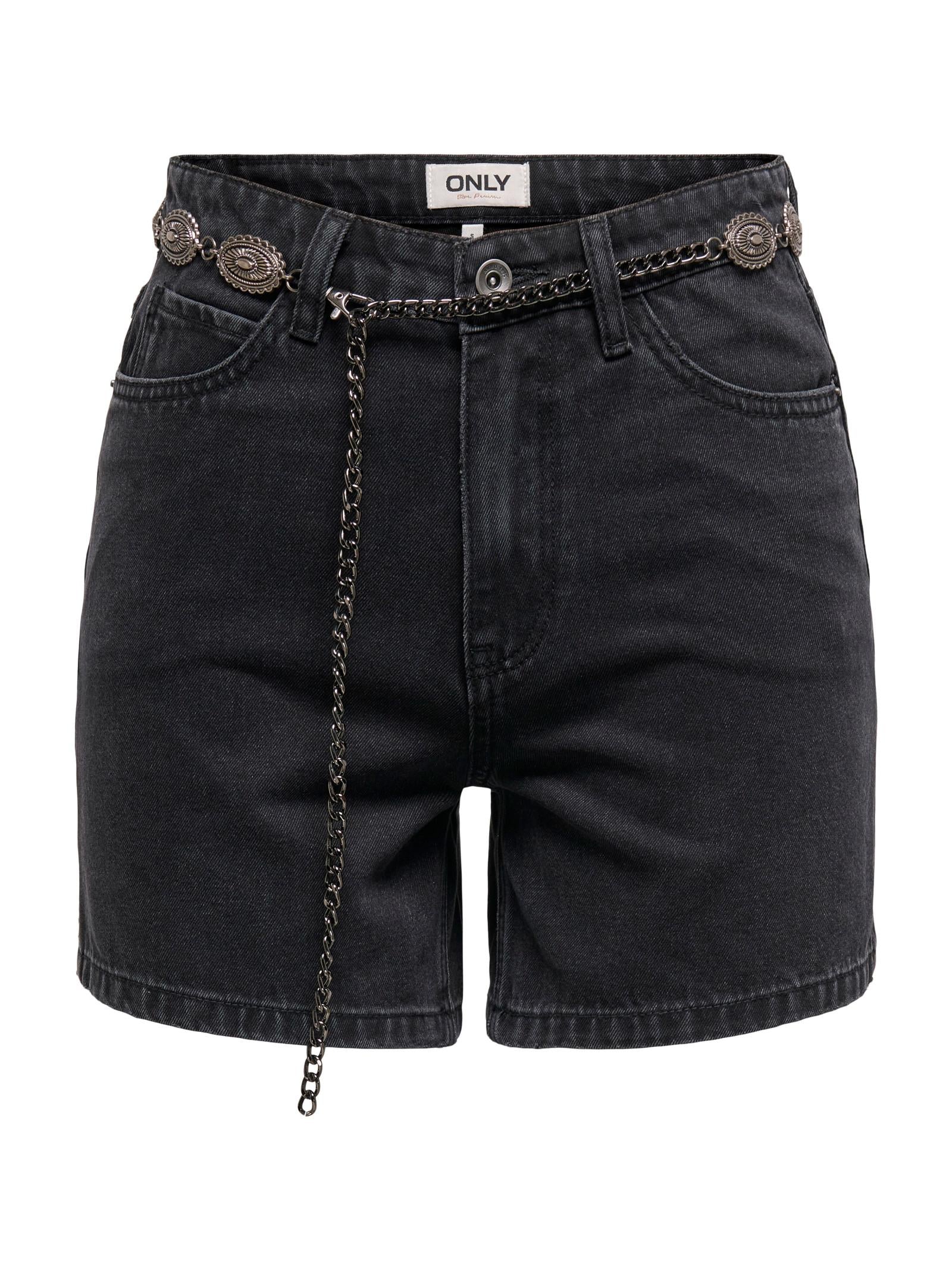 Shorts Only Nero Vega a vita alta 15349509 /Washed Black ONLY 