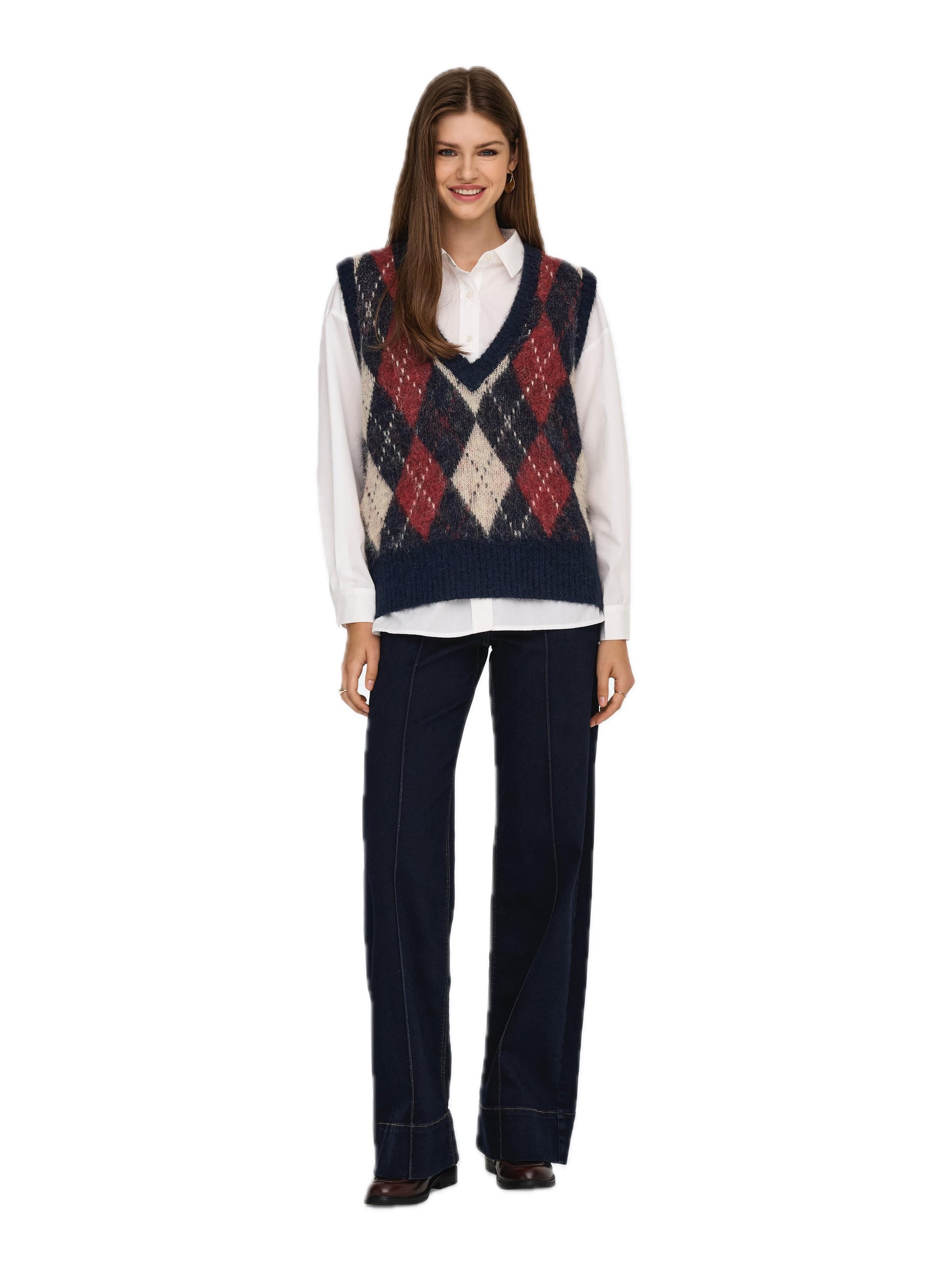 Gilet in maglia Only Noeme Blu 15353229 /Night Sky ONLY 