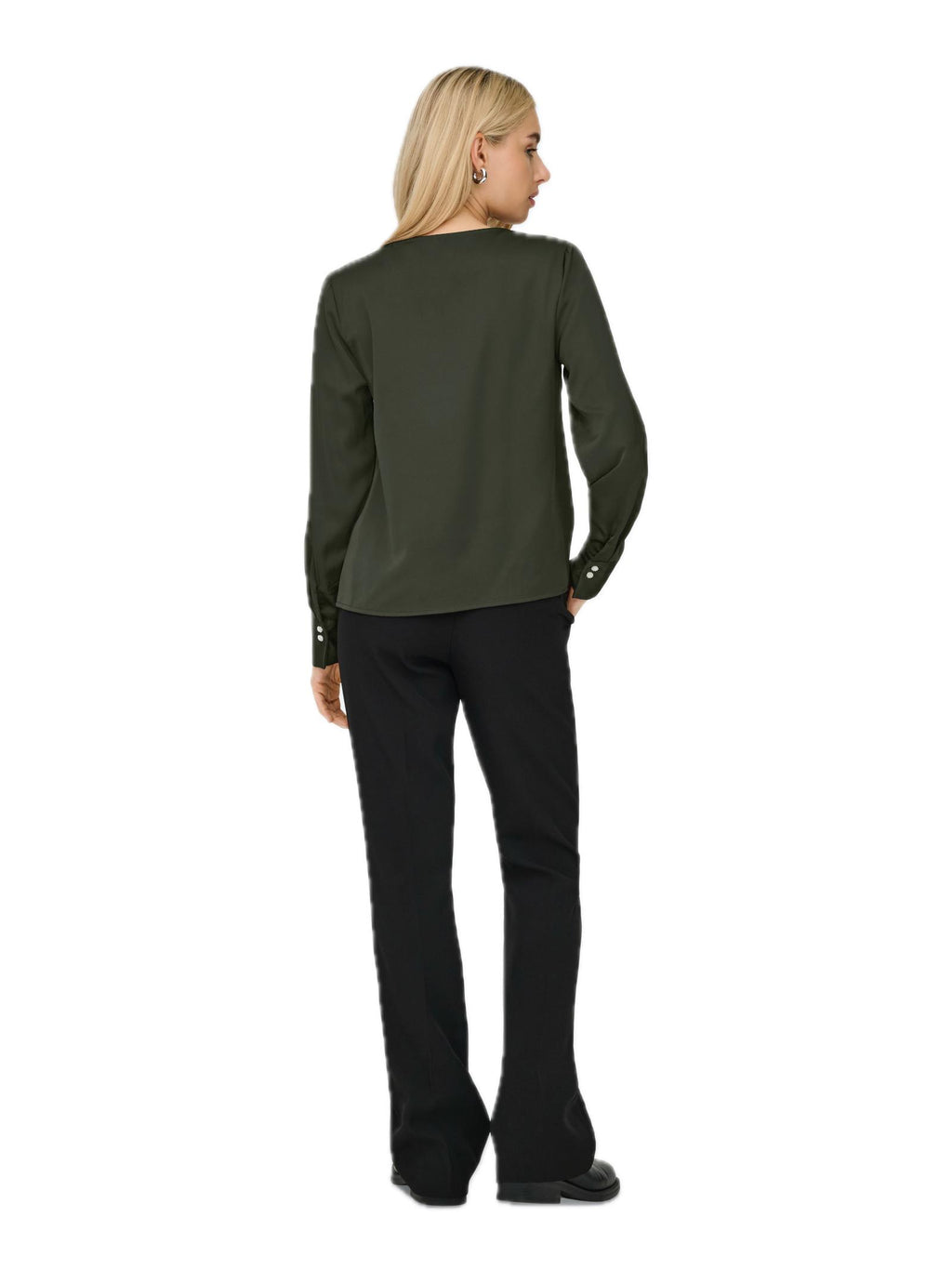 Blusa Only Mika Verde scollo a V 15361191 /Kambaba ONLY 