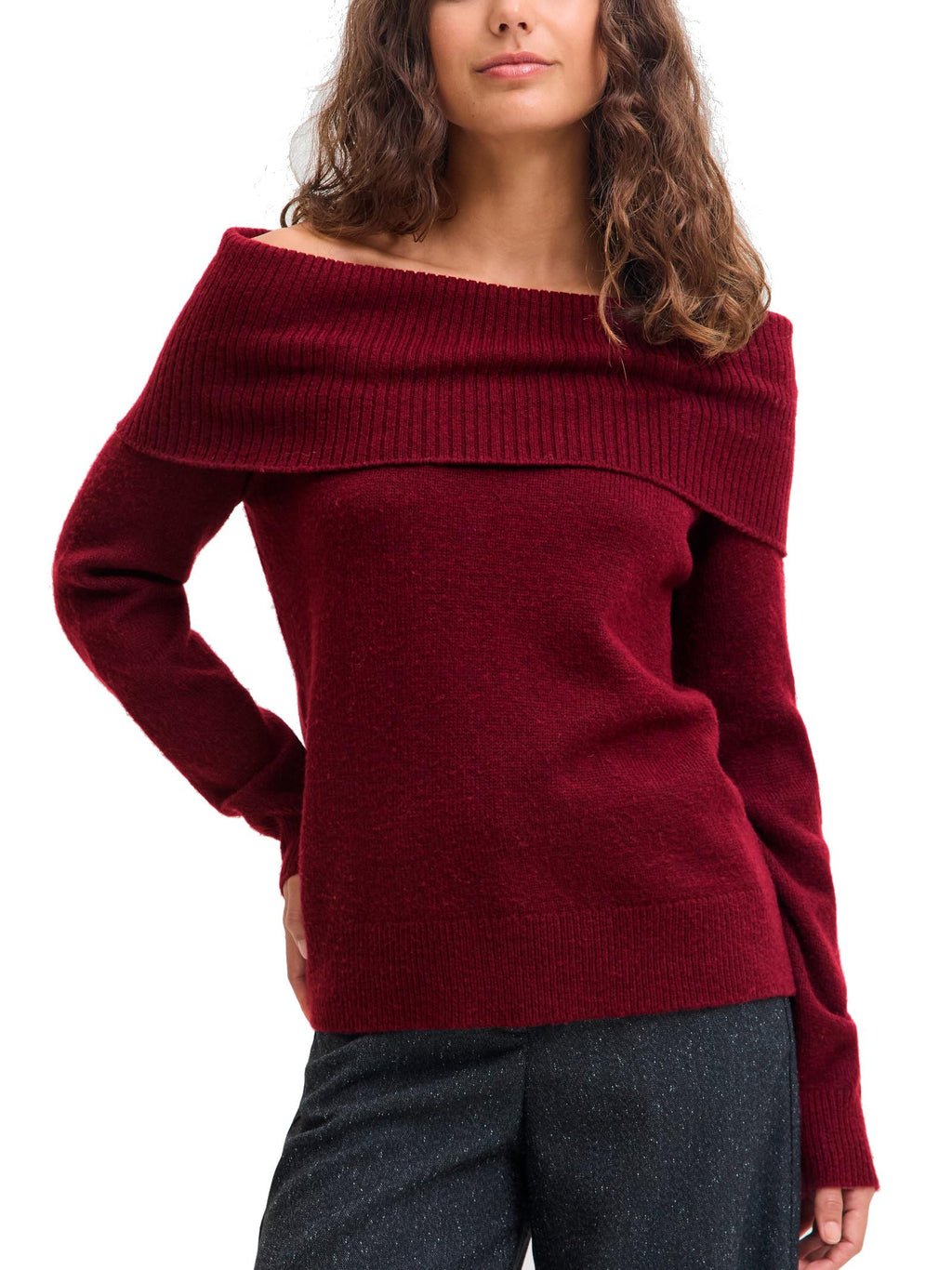 Maglia JJXX Minka Bordeaux Loose 12264129 /Cabernet JJXX 