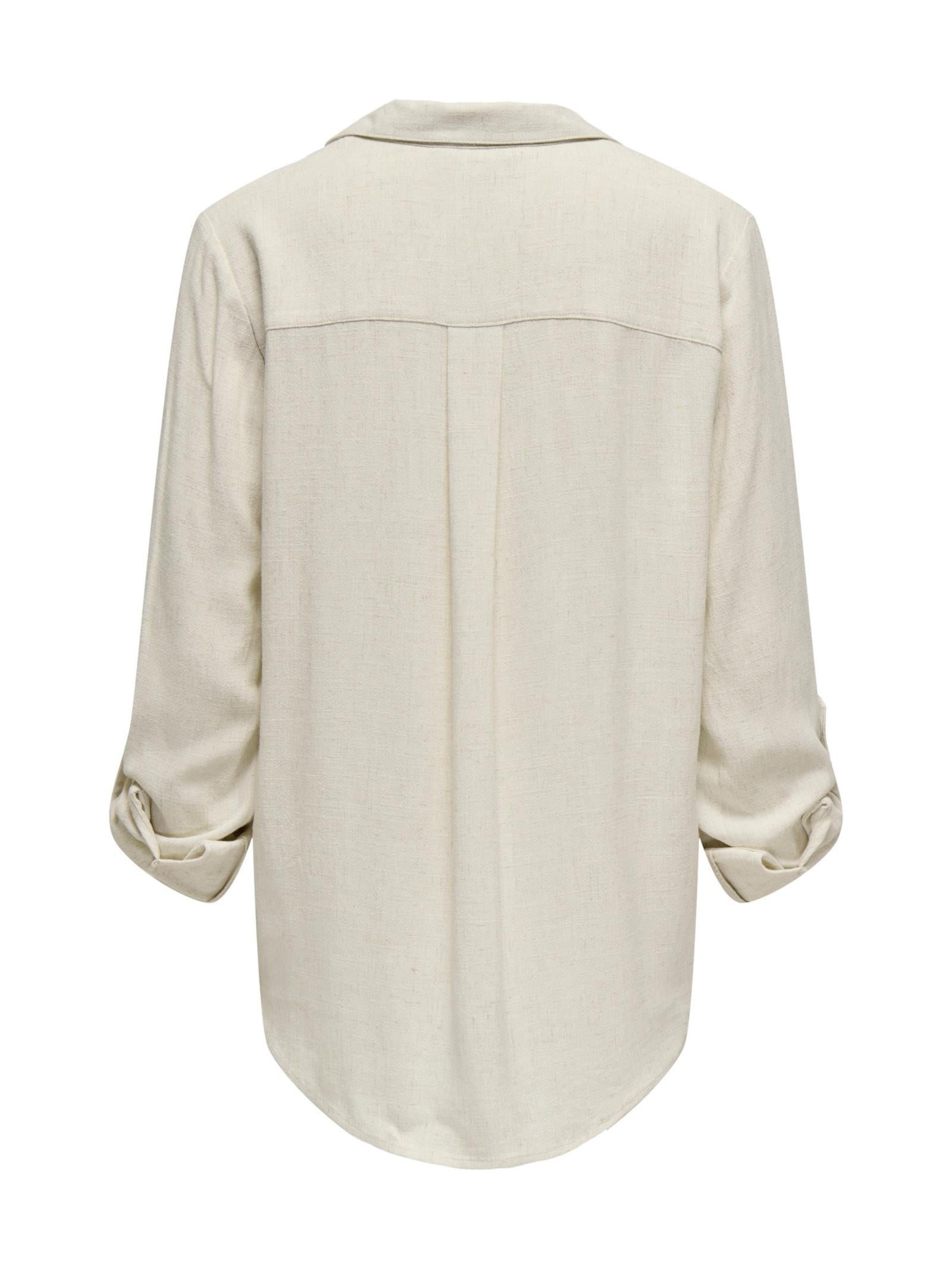 Camicia Only Beige Yasmin misto lino 15349102 /Moonbeam ONLY 