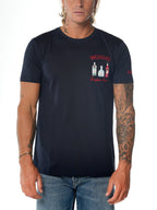 T-shirt Superculture Blu logo frontale A1367 BLU SUPERCULTURE 