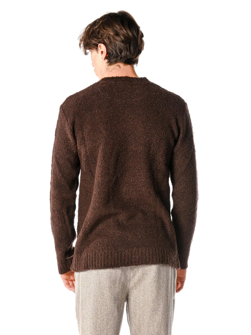 Maglia Block Eleven Marrone in bouclè 13BITETTO MORO BLOCK ELEVEN 