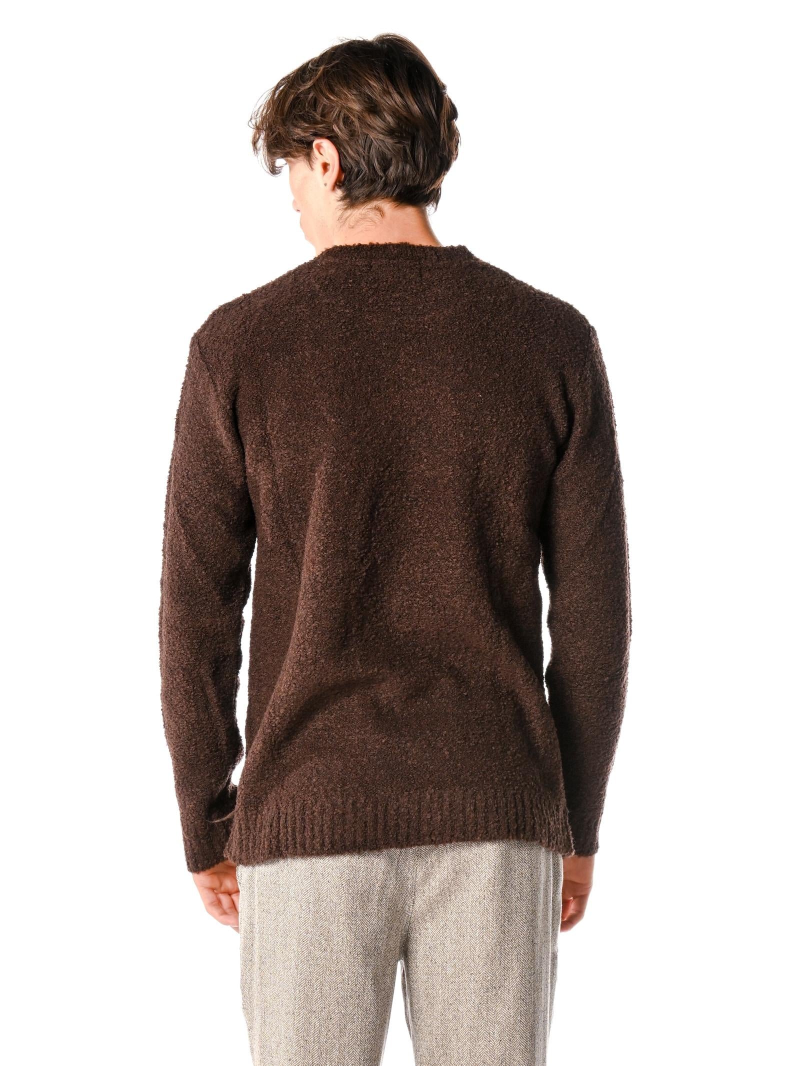 Maglia Block Eleven Marrone in bouclè 13BITETTO MORO BLOCK ELEVEN 