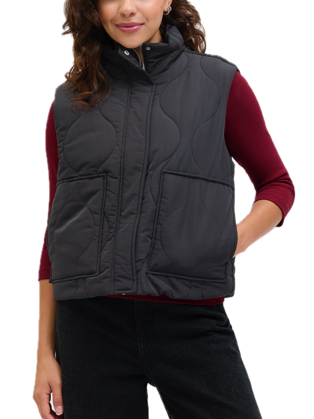 Gilet JJXX Serena Nero con colletto 12278852 /Black JJXX 