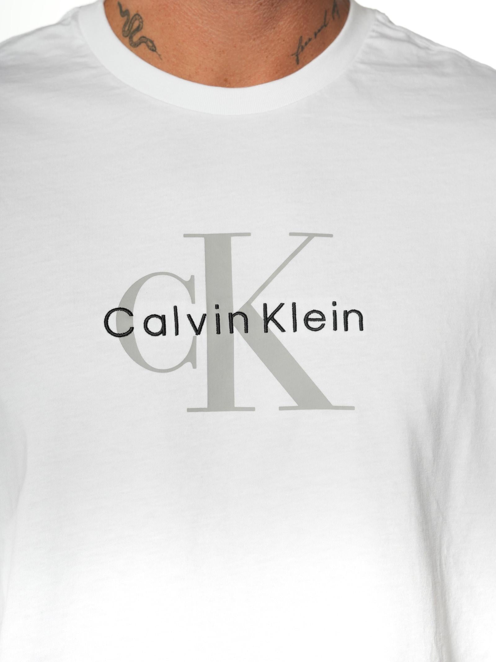 T-shirt Calvin Klein Bianco Monologo LV04RB862G YAA CALVIN KLEIN 