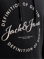 Felpa Jack & Jones Nero Grayson con stampa 12288378 /Black JACK & JONES 