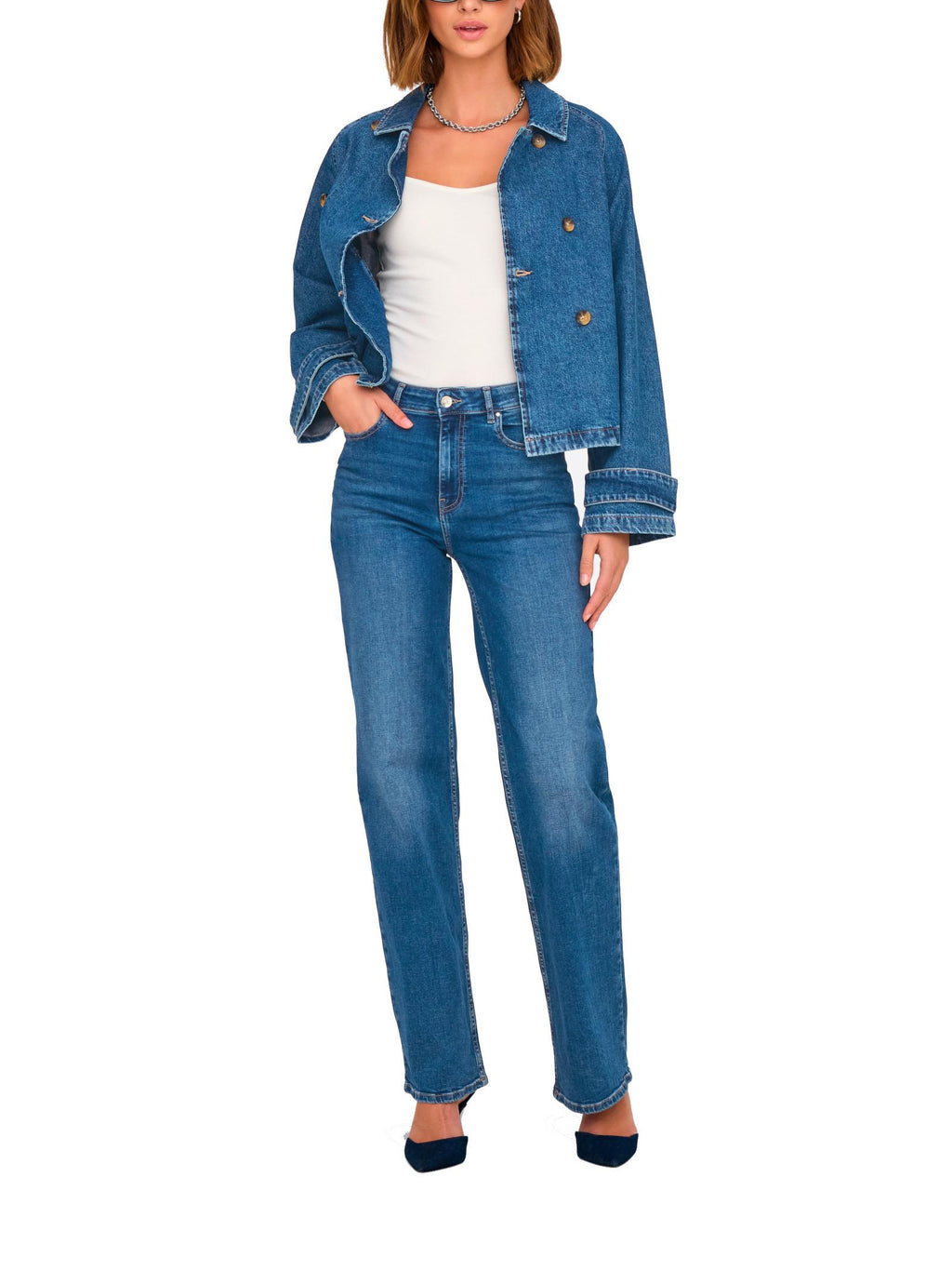 Giubbotto Only April Medium blue in jeans 15347089 /Medium Blue Denim ONLY 