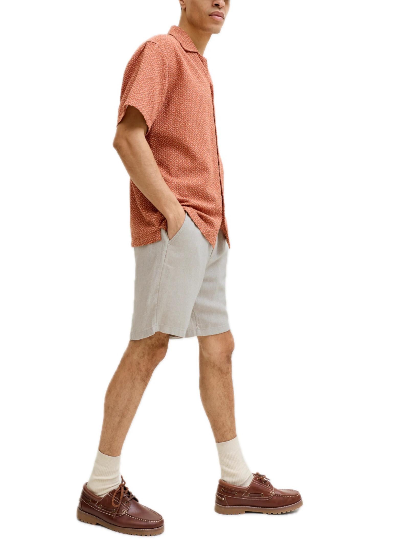 Bermuda Jack & Jones Stace Sabbia in lino 12269376 /Vetiver JACK & JONES 
