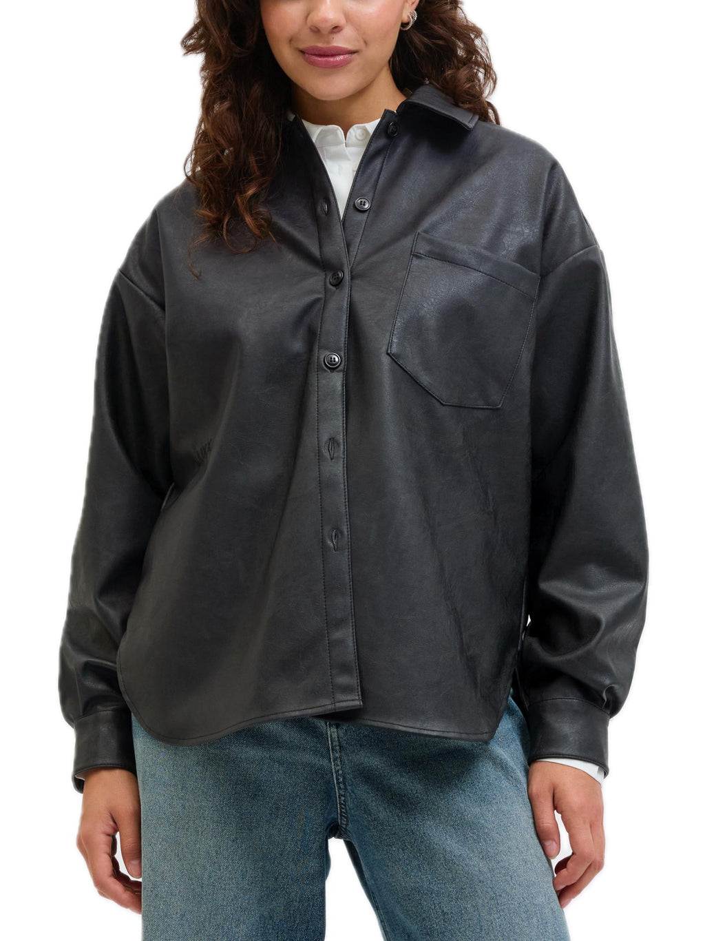 Camicia JJXX Sif Nero in ecopelle 12278941 /Black JJXX 