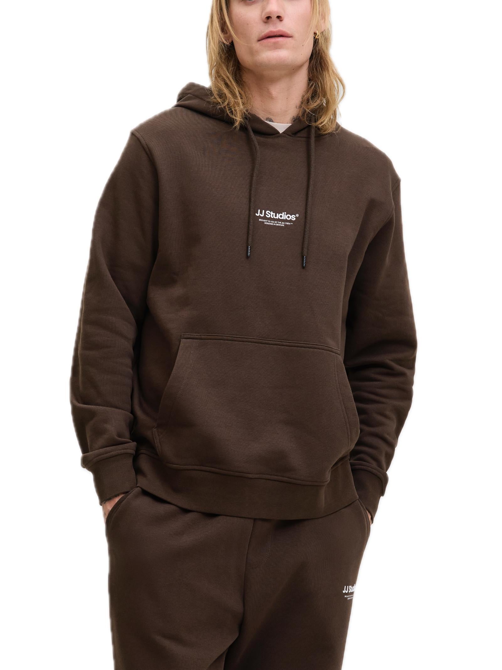 Felpa Jack & Jones Soho Marrone con cappuccio 12278789 /Delicioso JACK & JONES 