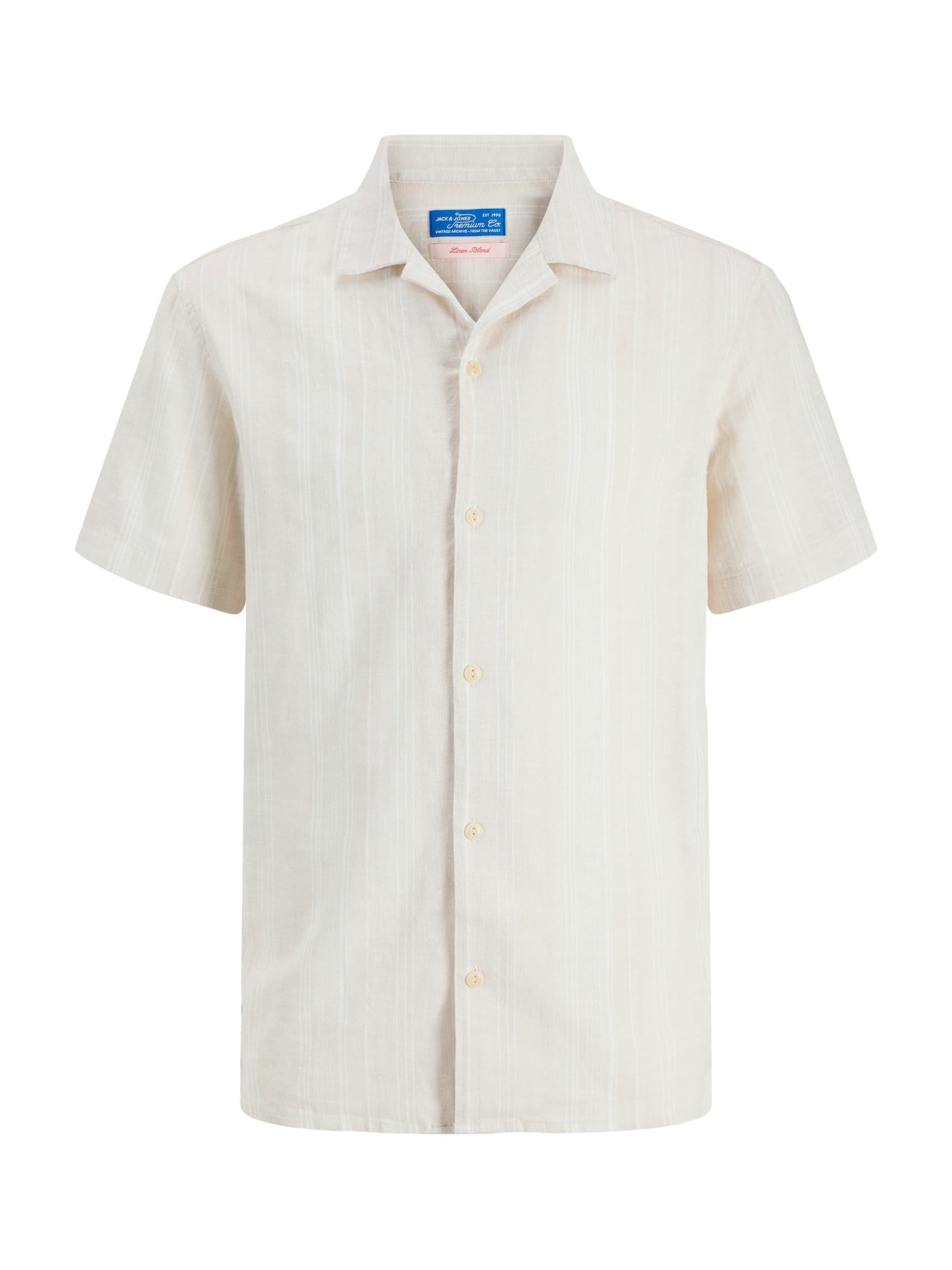 Camicia Jack & Jones Beige Summero Lino 12291964 /Lemon Pepper JACK & JONES 