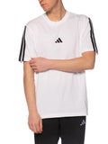 T-shirt Adidas Bianco logo piccolo banda JW1952 BIANCO ADIDAS 