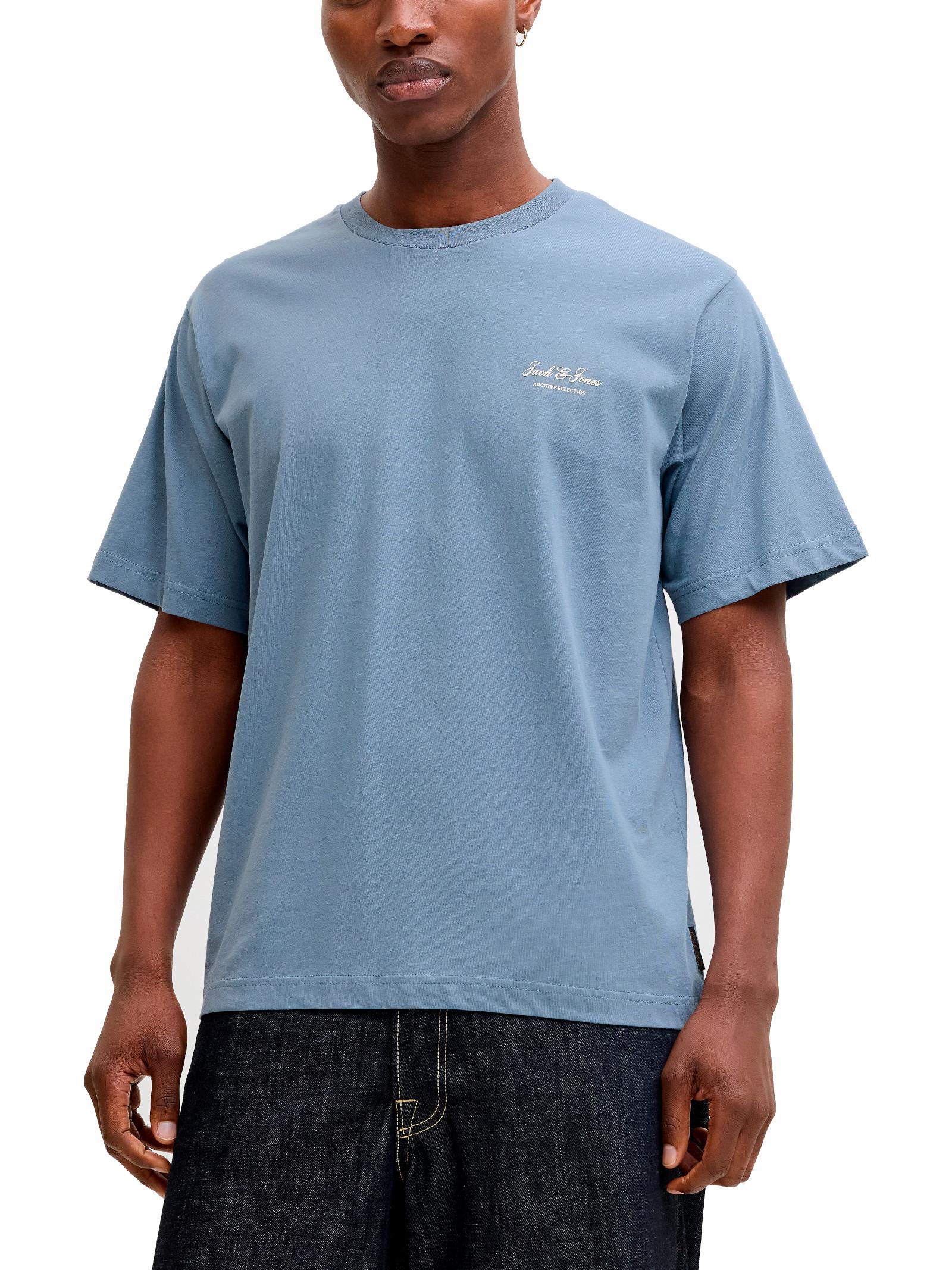 T-shirt Jack & Jones Archive Avio con mini logo gommato 12287990 /Blue Mirage JACK & JONES 