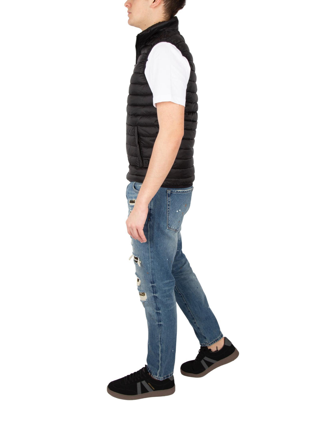 Gilet Gianni Lupo 100 grammi Nero con zip GL298R BLACK GIANNI LUPO 