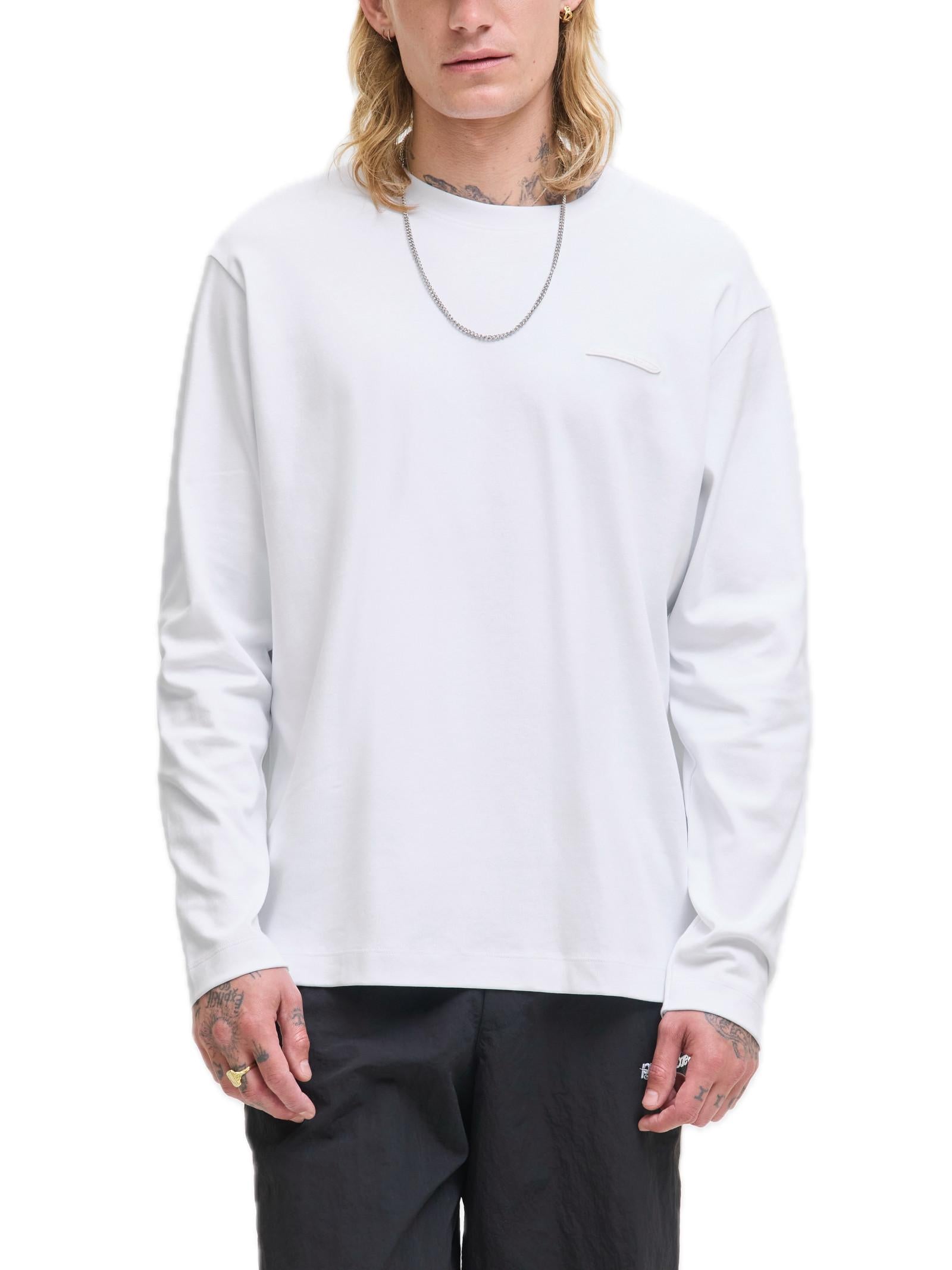 T-shirt Jack & Jones Fusion Bianco manica lunga 12282697 /Bright White JACK & JONES 