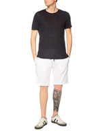 T-shirt Urban Ring Blu in lino manica corta UR1110015 BLU URBAN RING 