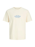 T-shirt Jack & Jones Crema Assis logo 12295049 /Antique White JACK & JONES 