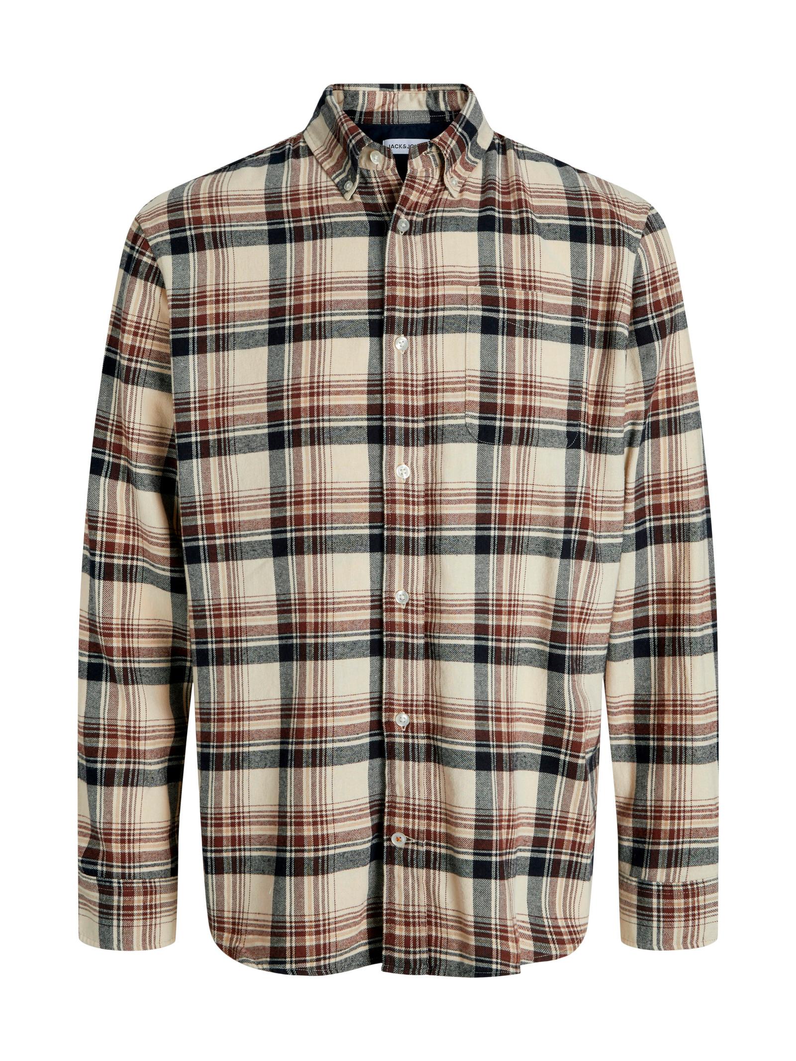 Camicia Jack & Jones Classic Beige in flenella 12278406 /Antique White JACK & JONES 