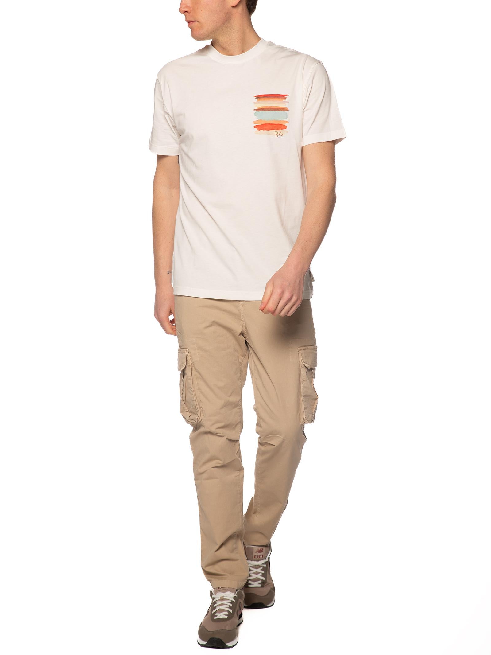 T-shirt Block Eleven Latte stampa vespa 15VESPA OFF WHITE BLOCK ELEVEN 