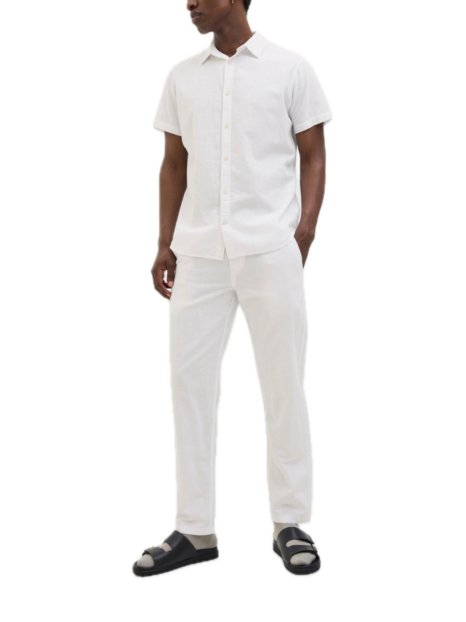 Pantalone Jack & Jones Kane Bianco con coulisse in vita. 12248606 /White JACK & JONES 