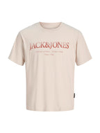 T-shirt Jack & Jones Devin Beige con stampa 12290173 /Moonbeam JACK & JONES 