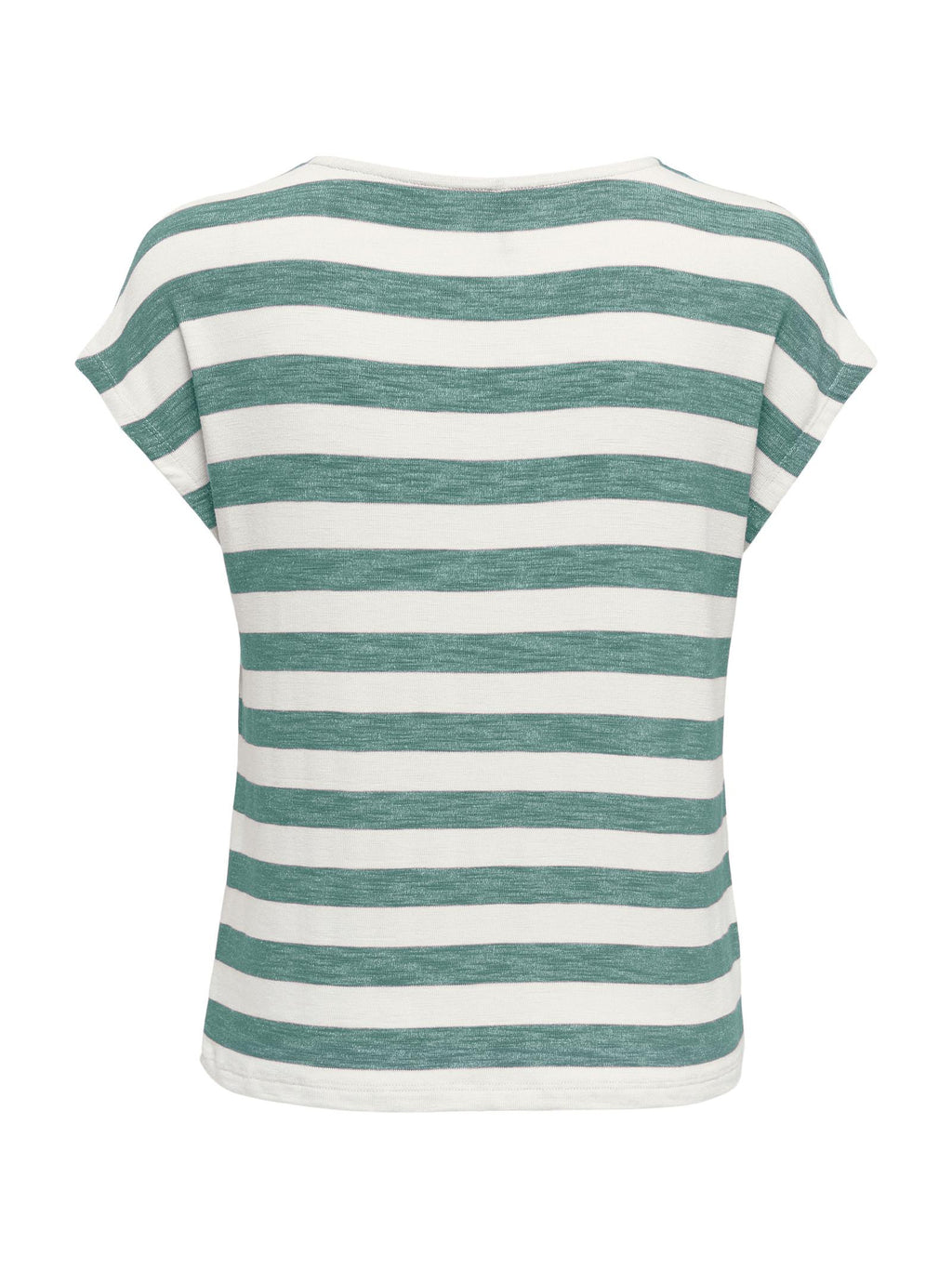 T-shirt Only Bianco Verde Lira a righe 15252103 /Chinois Green ONLY 