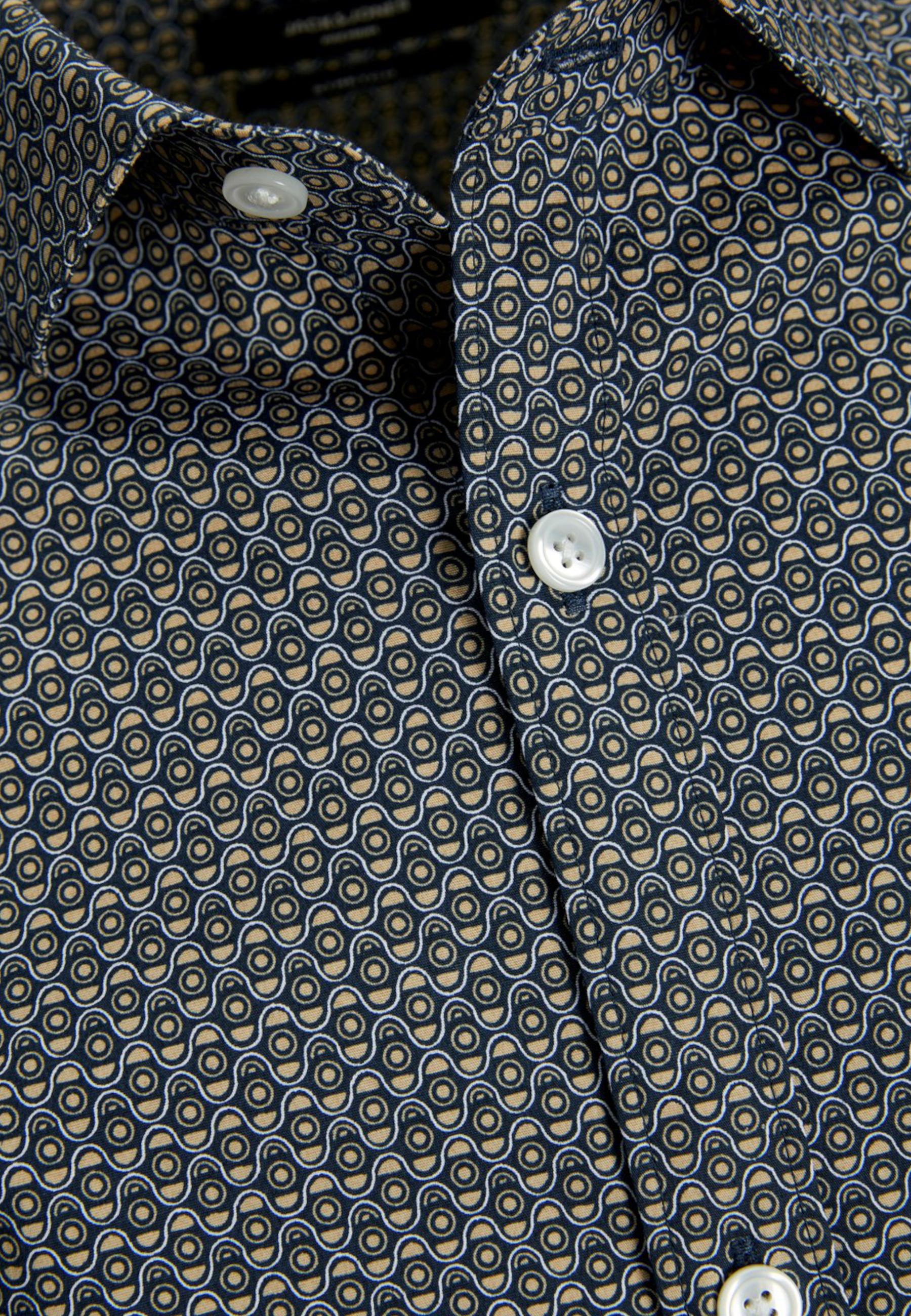 Camicia Jack & Jones Blu/Beige manica lunga