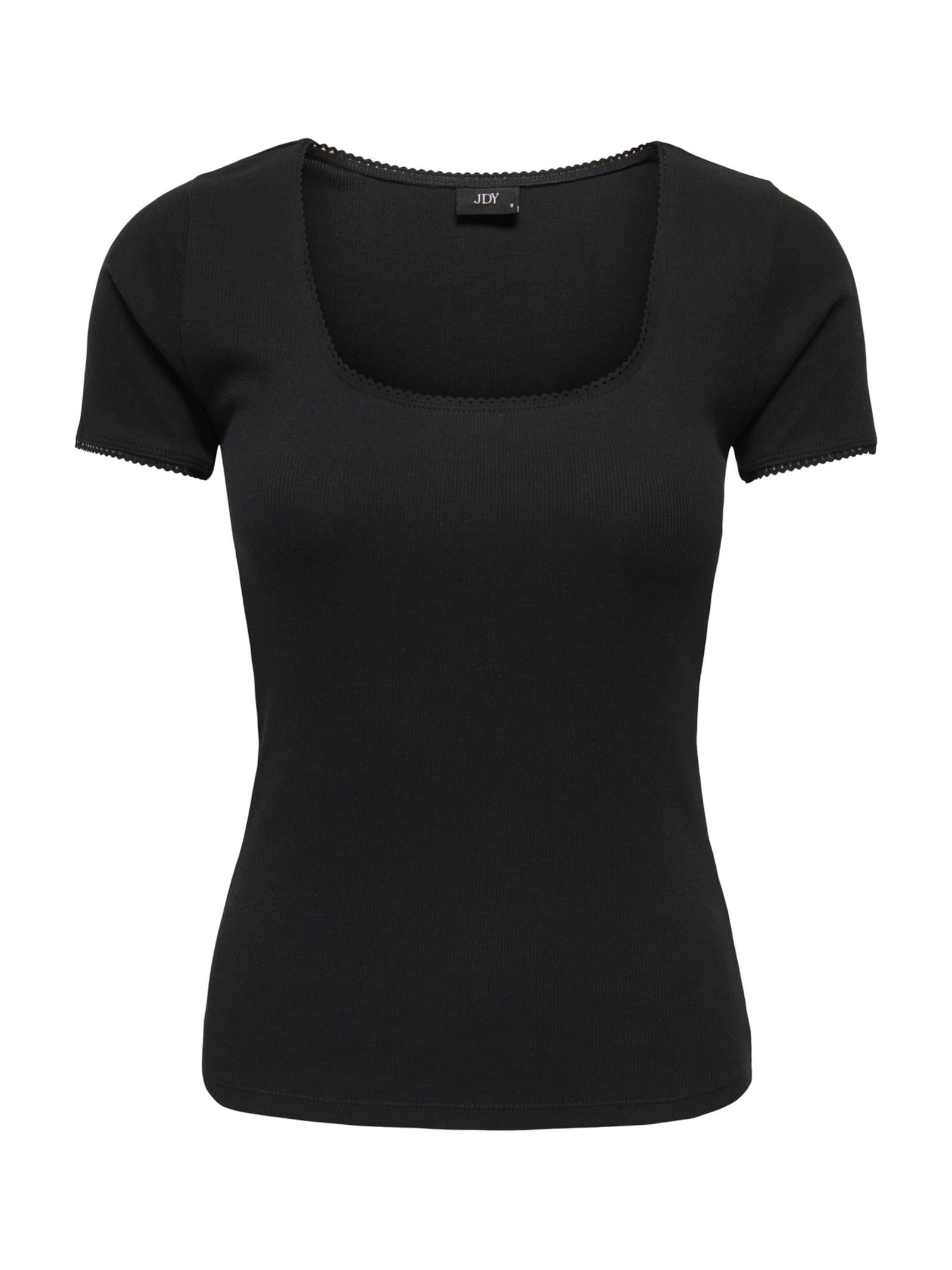 T-shirt JDY Nero Lucky scollo a U 15370201 /Black JDY 
