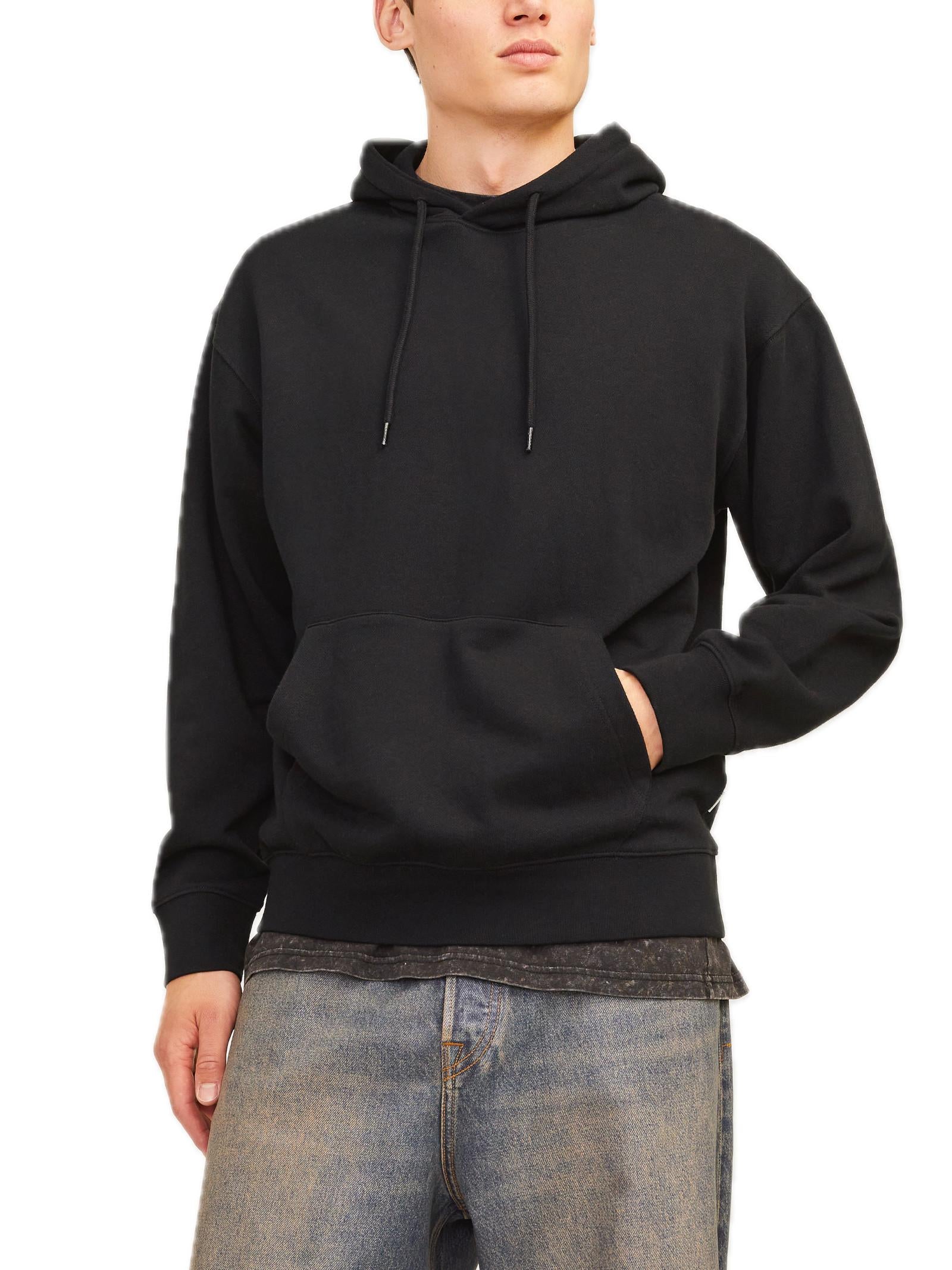 Felpa Jack & Jones Charge Nero con cappuccio 12257852 /Black JACK & JONES 