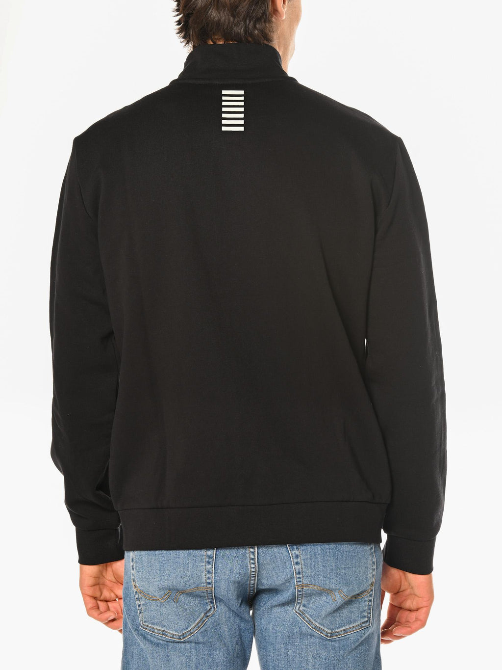 Felpa Emporio Armani Nero train core con zip 8NPM36 1200 EA7 