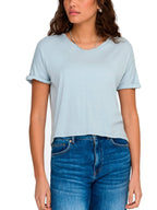 T-shirt JDY Sissy Celeste con scollo a V 15364526 /Cashmere Blue JDY 