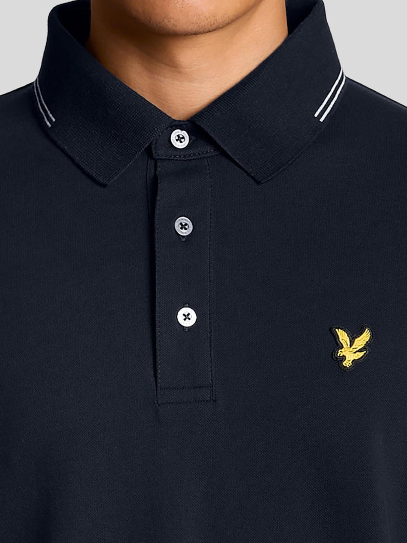 Polo Lyle & Scott Blu colletto riga SP2402V DARK NAVY LYLE & SCOTT 